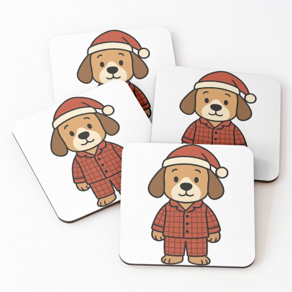 Item preview, Sleepy Dog in Plaid Pajamas and Nightcap – Bedtime Animal Cartoon designed and sold by Confuzz1ed.