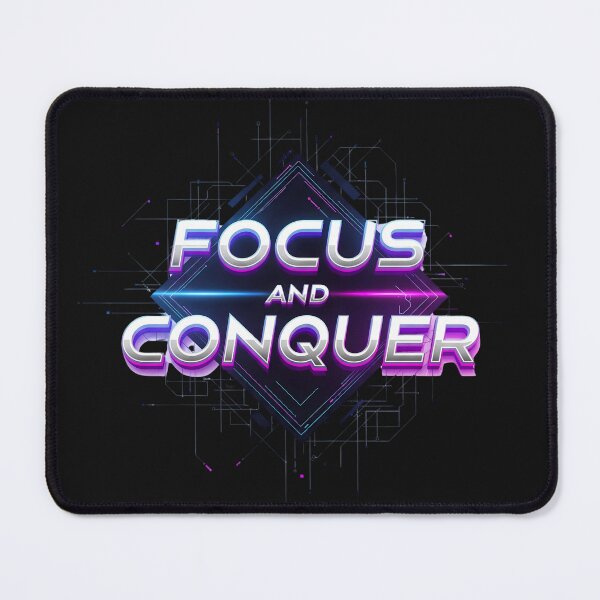 Item preview,  Focus and Conquer | Futuristic Motivational T-Shirt designed and sold by MofazStyle.