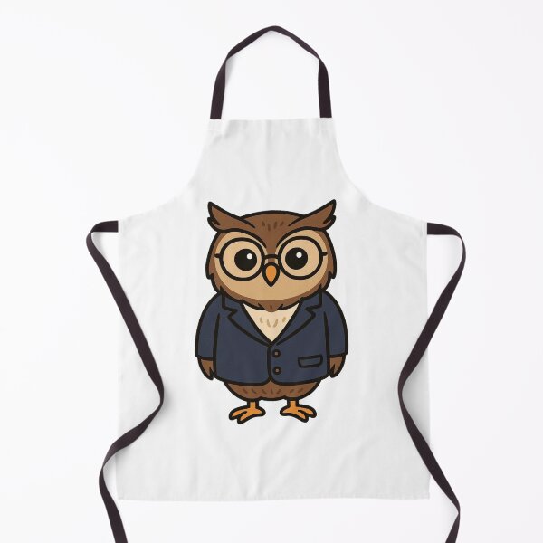 Item preview, Wise Owl in Blazer and Glasses – Scholarly Cartoon Character designed and sold by Confuzz1ed.