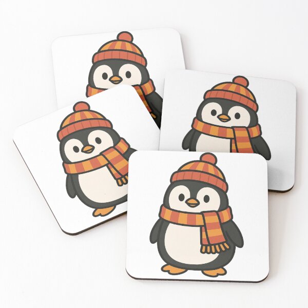 Item preview, Cozy Penguin in Scarf and Beanie – Winter Animal Cartoon designed and sold by Confuzz1ed.