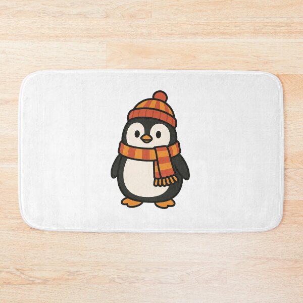 Item preview, Cozy Penguin in Scarf and Beanie – Winter Animal Cartoon designed and sold by Confuzz1ed.