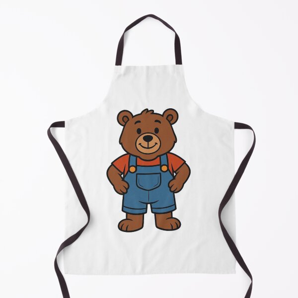 Item preview, Confident Bear in Overalls and T-Shirt – Everyday Fun Cartoon designed and sold by Confuzz1ed.