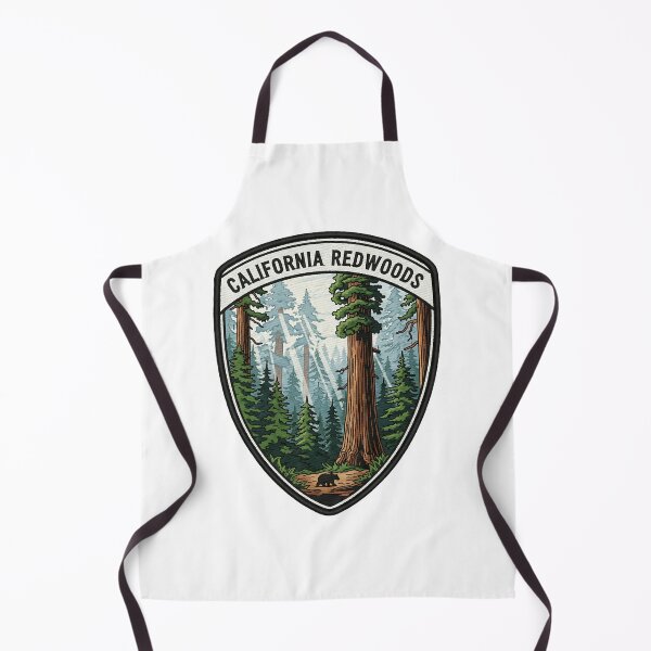 Item preview, California Redwoods Vintage Embroidery style Travel Decal designed and sold by LittleArij.