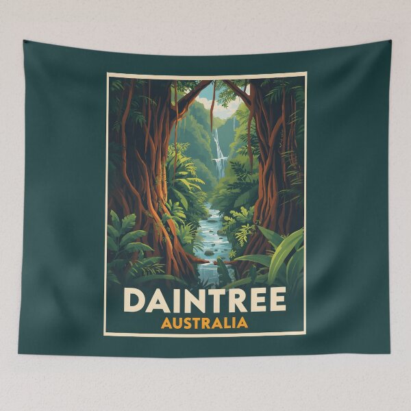 Item preview, A Vintage Illustration of Daintree National Park -  Australia designed and sold by GoodOldVintage.