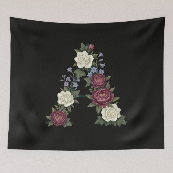 Item preview, Elegant Floral Letter A Monogram - Botanical Line Art designed and sold by HilalaC.