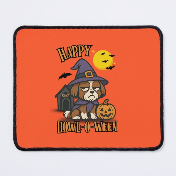 Item preview, Happy Howl-O-Ween Cute Halloween Themed Shih Tzu Dog Shirt designed and sold by The Art of Kkatarynka.