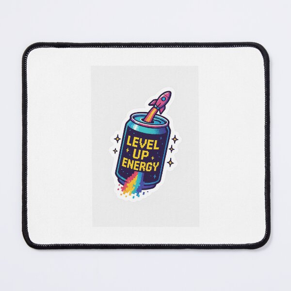 Item preview, Level Up Energy Pixel Soda Rocket Sticker designed and sold by GALLERY DRIFT.