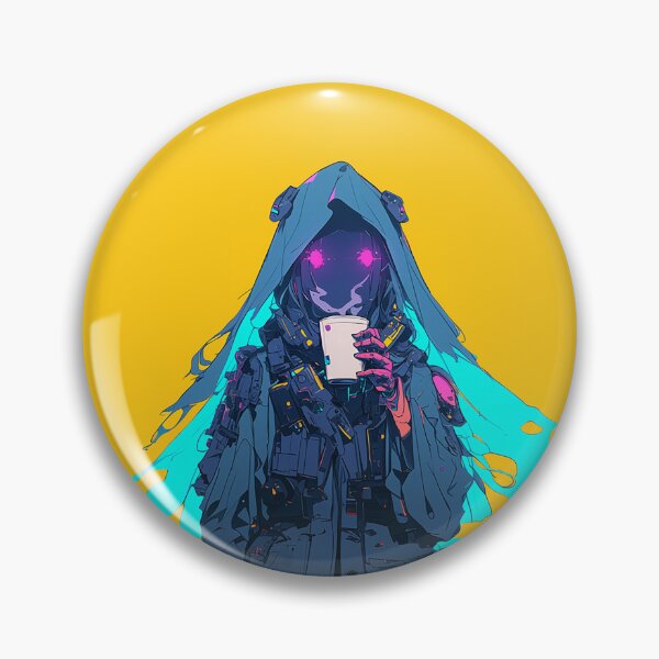 Item preview, Cyberpunk Neon Ghost with Coffee designed and sold by Christian Weiss.