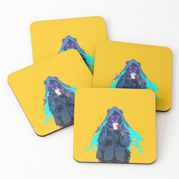 Item preview, Cyberpunk Neon Ghost with Coffee designed and sold by Christian Weiss.
