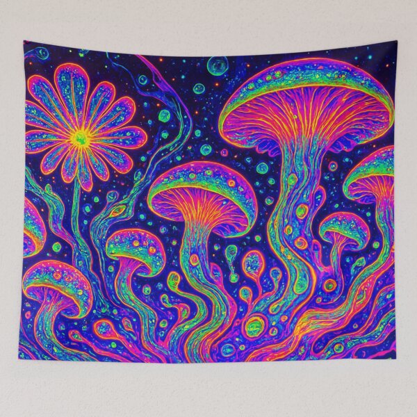 Item preview, Neon dreams in the cosmic garden designed and sold by Sigtrix.
