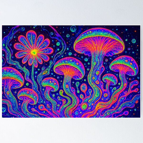 Item preview, Neon dreams in the cosmic garden designed and sold by Sigtrix.
