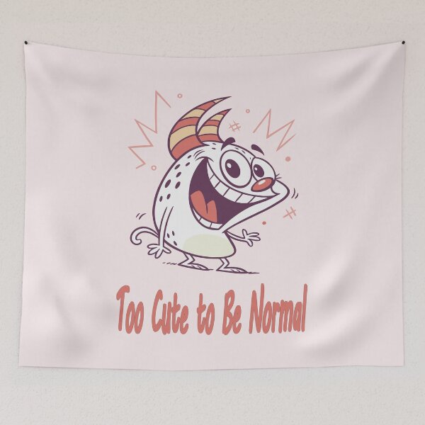 Item preview, Too Cute to Be Normal – Funny Cartoon Monster designed and sold by AgarutanPrint.