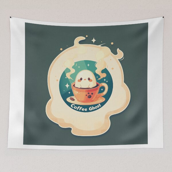 Item preview, Coffee Ghost Retro Badge designed and sold by Christian Weiss.