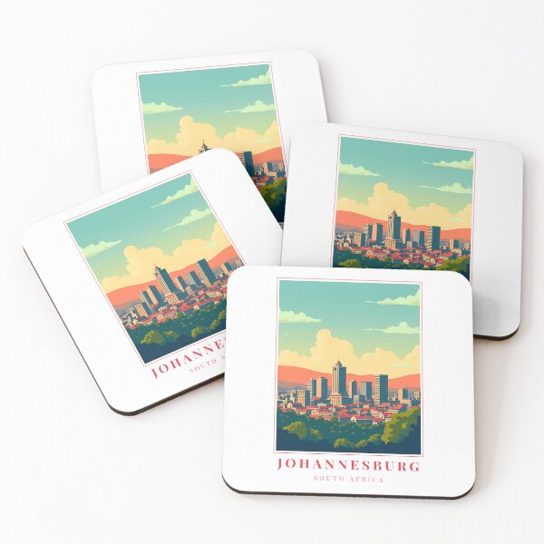 Item preview, Johannesburg South Africa Illustration – Hillbrow Tower, Street Murals & City of Gold designed and sold by MapMyMiles.