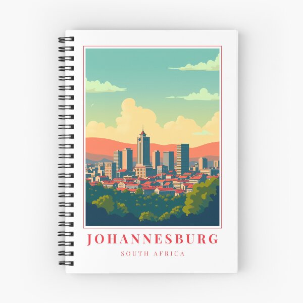 Item preview, Johannesburg South Africa Illustration – Hillbrow Tower, Street Murals & City of Gold designed and sold by MapMyMiles.