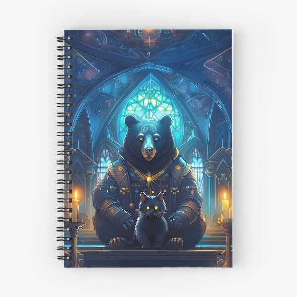 Item preview, Sanctuary of the Two Guardians: Mystical Bear and Black Cat designed and sold by Englandbear.