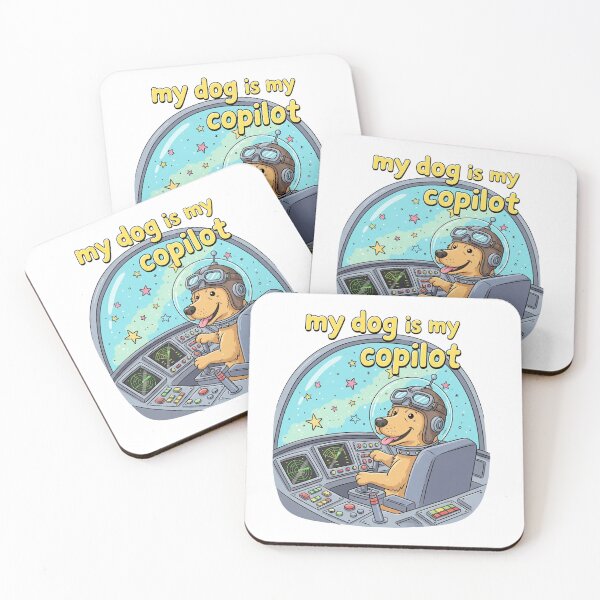 Item preview, My dog is my copilot in spaceship t-shirt designed and sold by TheHappyHaul.