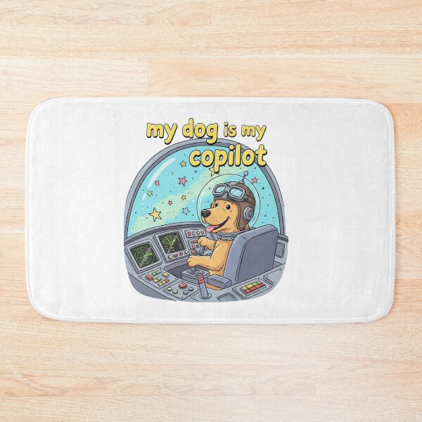 Item preview, My dog is my copilot in spaceship t-shirt designed and sold by TheHappyHaul.