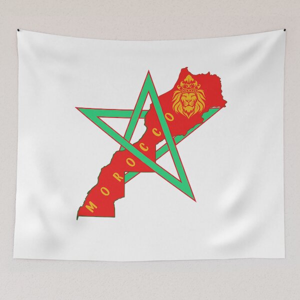 Item preview, Moroccan Map & Lion Symbol Artwork designed and sold by johsef.