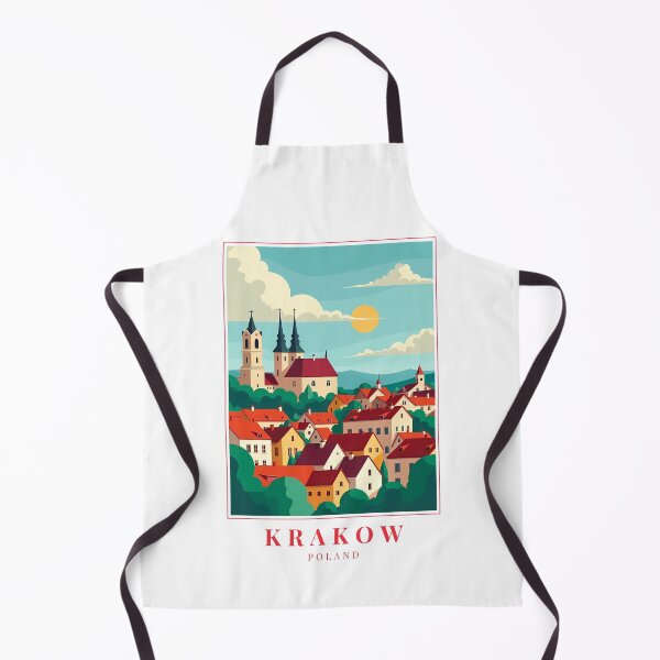 Item preview, Kraków Poland Illustration – Wawel Castle, Old Town Skyline & Lantern-Lit Streets designed and sold by MapMyMiles.
