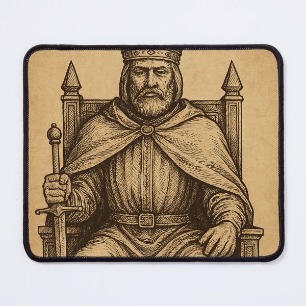 Item preview, Medieval King on Throne Vintage Illustration designed and sold by photoparadise22.