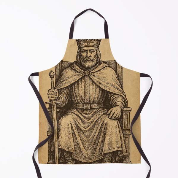 Item preview, Medieval King on Throne Vintage Illustration designed and sold by photoparadise22.
