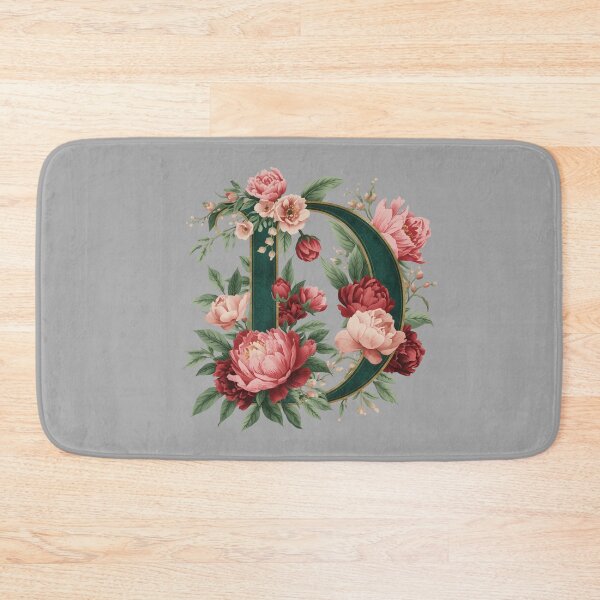 Item preview, Elegant Floral Monogram Letter D – Botanical Peony & Rose Initial Art | Personalized Gift, Feminine Nature Design designed and sold by AmenAlways.