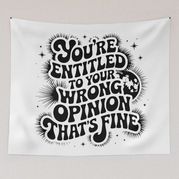 Item preview, You’re Entitled To Your Wrong Opinion Retro Sarcastic Quote Sticker designed and sold by NArtdesigns.