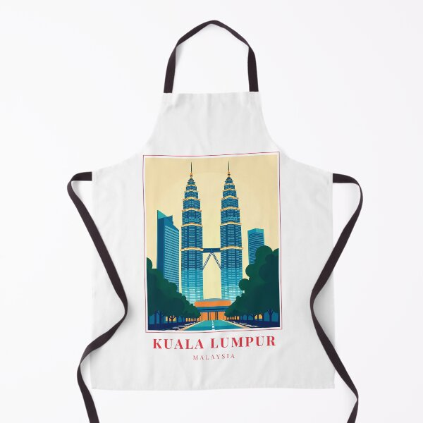 Item preview, Kuala Lumpur Malaysia Illustration – Towers, Street Markets & Cultural Skyline designed and sold by MapMyMiles.