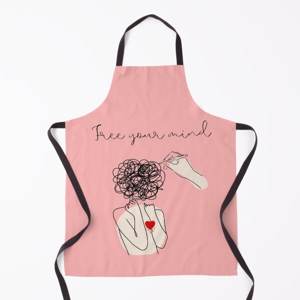 Item preview, Free Your Mind Line Art – Minimalist Emotional Drawing with Red Heart designed and sold by SmyrnaArtGalery.