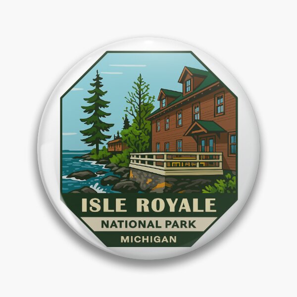 Item preview, Isle Royale National Park Retro Wilderness Sticker designed and sold by Ismeal Von.