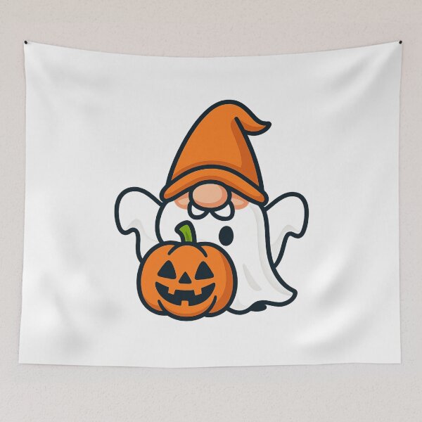 Item preview, Cute Gnome Peeking from Ghost Costume T-Shirt – Adorable Halloween Design designed and sold by PrintCreations9.
