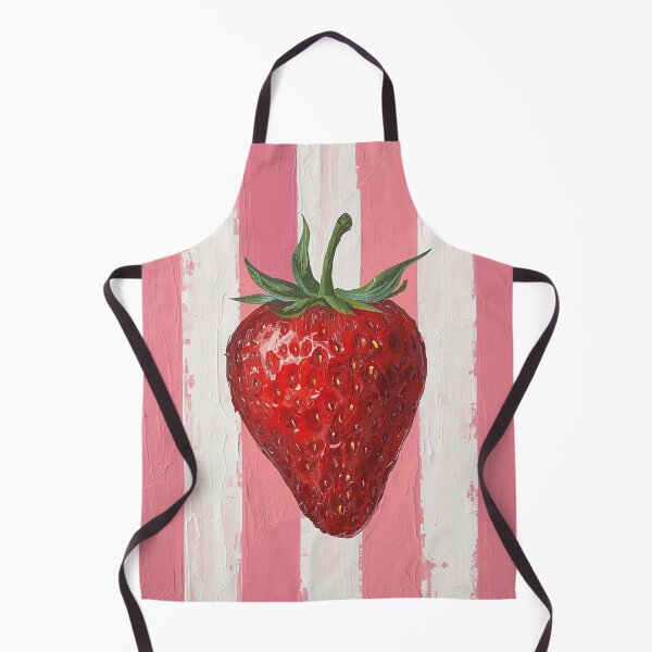 Item preview, Strawberry on pink stipes designed and sold by Boho Art by Rebecca.