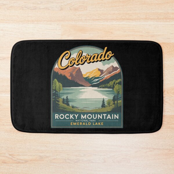 Item preview, Emerald Lake Colorado Poster – Vintage Rocky Mountain National Park Illustration designed and sold by VividOrganica.
