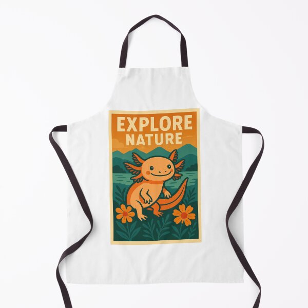 Item preview, Whimsical Axolotl Adventure in Playful Nature  designed and sold by RetroPop23.