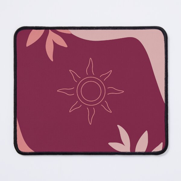 Item preview, Boho Sun with Pink Leaves | Pink and Maroon Background Wall Art | Modern Boho Aesthetic Decor | Floral Sun Illustration Poster | Contemporary Boho Home Art Print designed and sold by Art By Rukayya.
