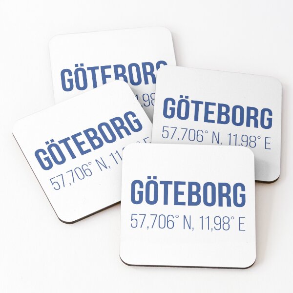 Item preview, Göteborg Koordinater – Minimalistisk Blå Design designed and sold by GBGMotiv.