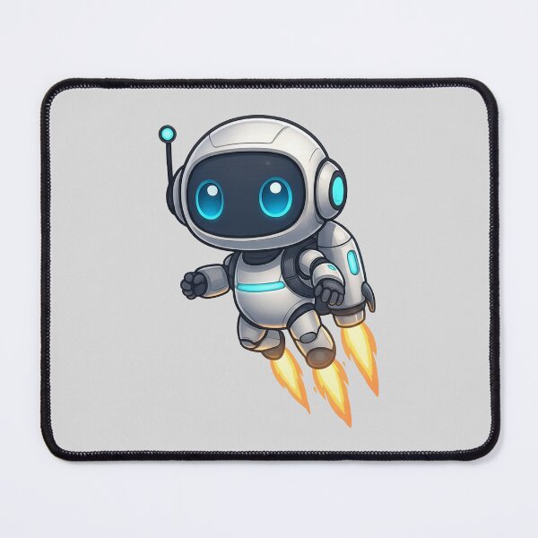 Item preview, Cute Futuristic Robot Illustration Flying with Jetpack. designed and sold by henamy.