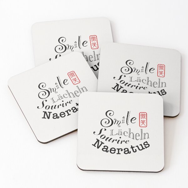 Item preview, Smile in Five Languages – Vintage Black Font | Creative Multilingual Quote Illustration designed and sold by JWSmile.