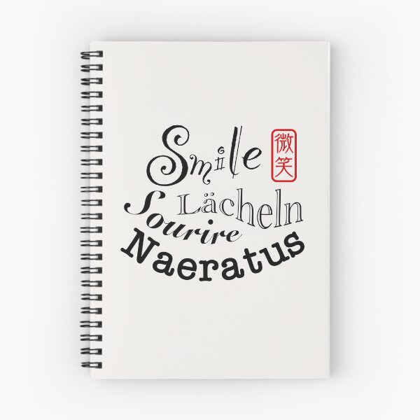 Item preview, Smile in Five Languages – Vintage Black Font | Creative Multilingual Quote Illustration designed and sold by JWSmile.