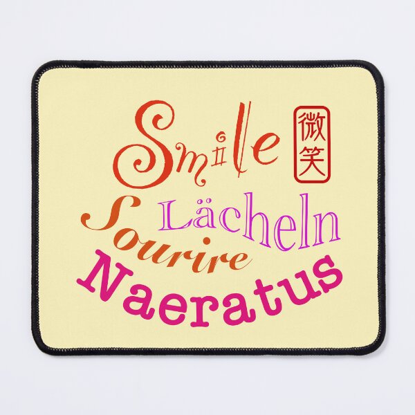 Item preview, Smile in Five Languages – Vintage Colorful Font | Creative Multilingual Quote Illustration designed and sold by JWSmile.