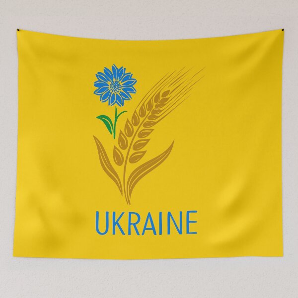 Item preview, Ukraine Wheat Cornflower Heritage Ukrainian Agricultural Symbol designed and sold by cabana.space.