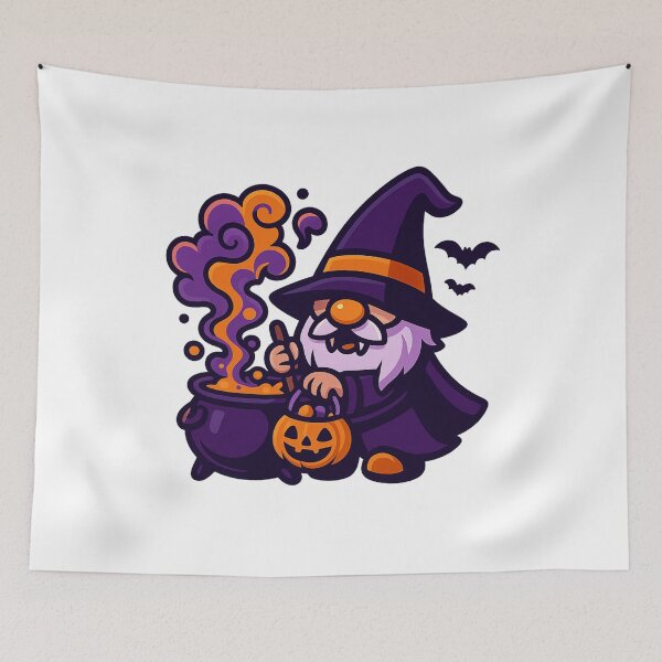 Item preview, Wizard Gnome Stirring Cauldron T-Shirt – Cute Magical Halloween Design designed and sold by PrintCreations9.