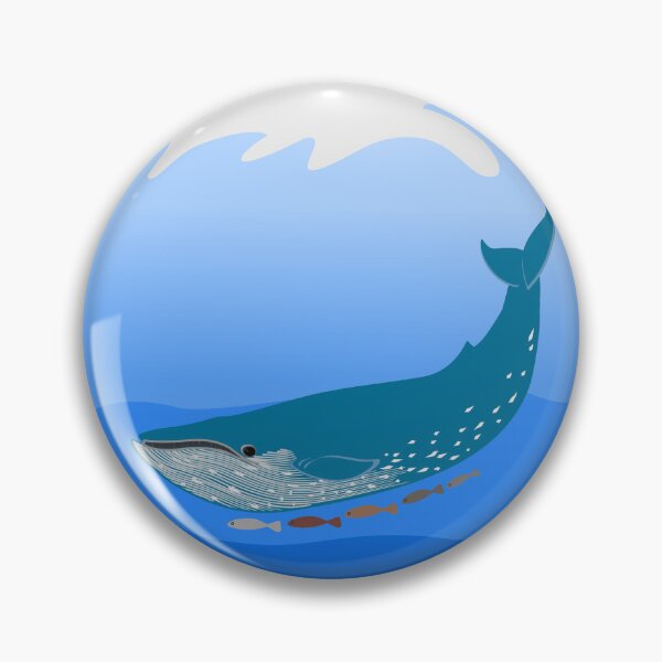 Item preview, Rounded Whale Ocean Art, Peaceful Sea Life Illustration with Marine Mammals and Fish designed and sold by JWSmile.
