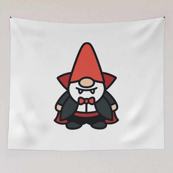 Item preview, Vampire Gnome with Fangs T-Shirt – Cute Halloween Design designed and sold by PrintCreations9.
