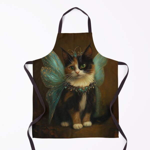 Item preview, Portrait of a Calico Cat Dressed as a Fairy – Cute Magical Fantasy Art designed and sold by baggycatsworld.