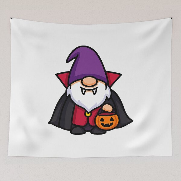 Item preview, Vampire Gnome with Fangs T-Shirt – Cute Halloween Design designed and sold by PrintCreations9.