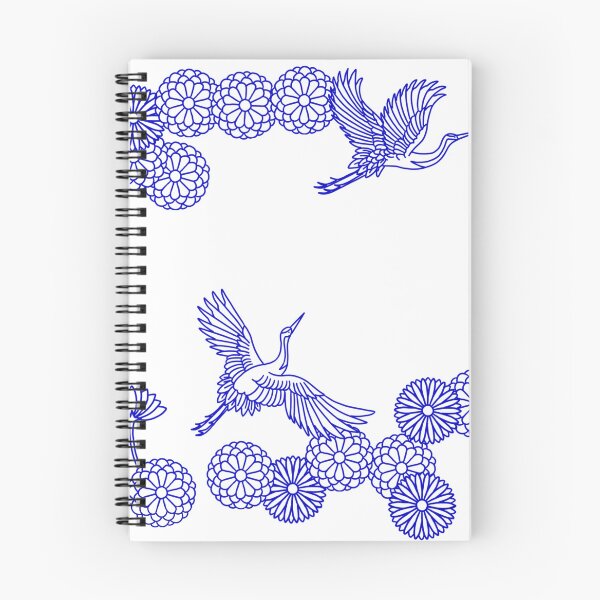 Item preview, Japanese crane kimono pattern designed and sold by Chrischavers.