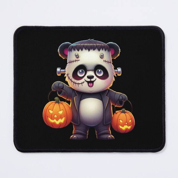 Item preview, Chibi Frankenstein Panda – Kawaii Cute Halloween Panda with Pumpkin Lantern Funny Spooky Art designed and sold by ColorSplash123.