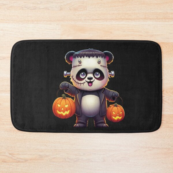 Item preview, Chibi Frankenstein Panda – Kawaii Cute Halloween Panda with Pumpkin Lantern Funny Spooky Art designed and sold by ColorSplash123.